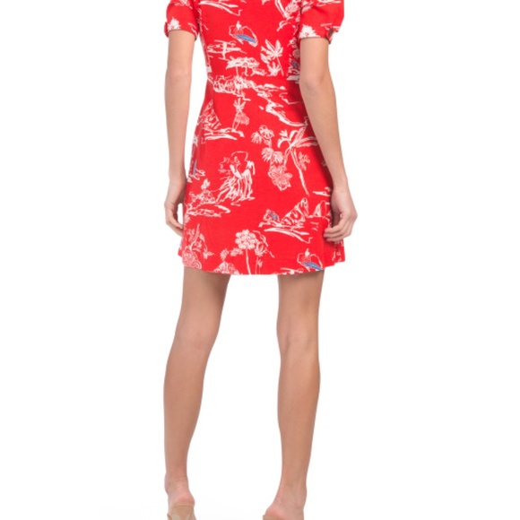 TANYA TAYLOR Linen Alda Toile Dress size 4 - Picture 3 of 5